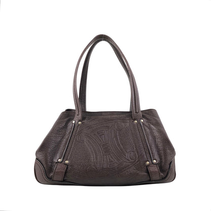 CELINE Blason Totebag Brown Vintage 7dzt2e