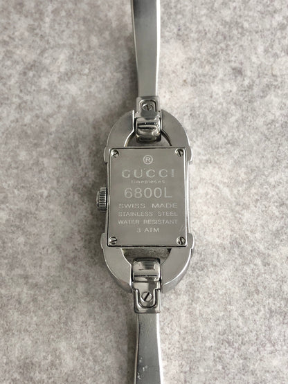 GUCCI Bangle Watch Silver 6800L Vintage 4cxr5p