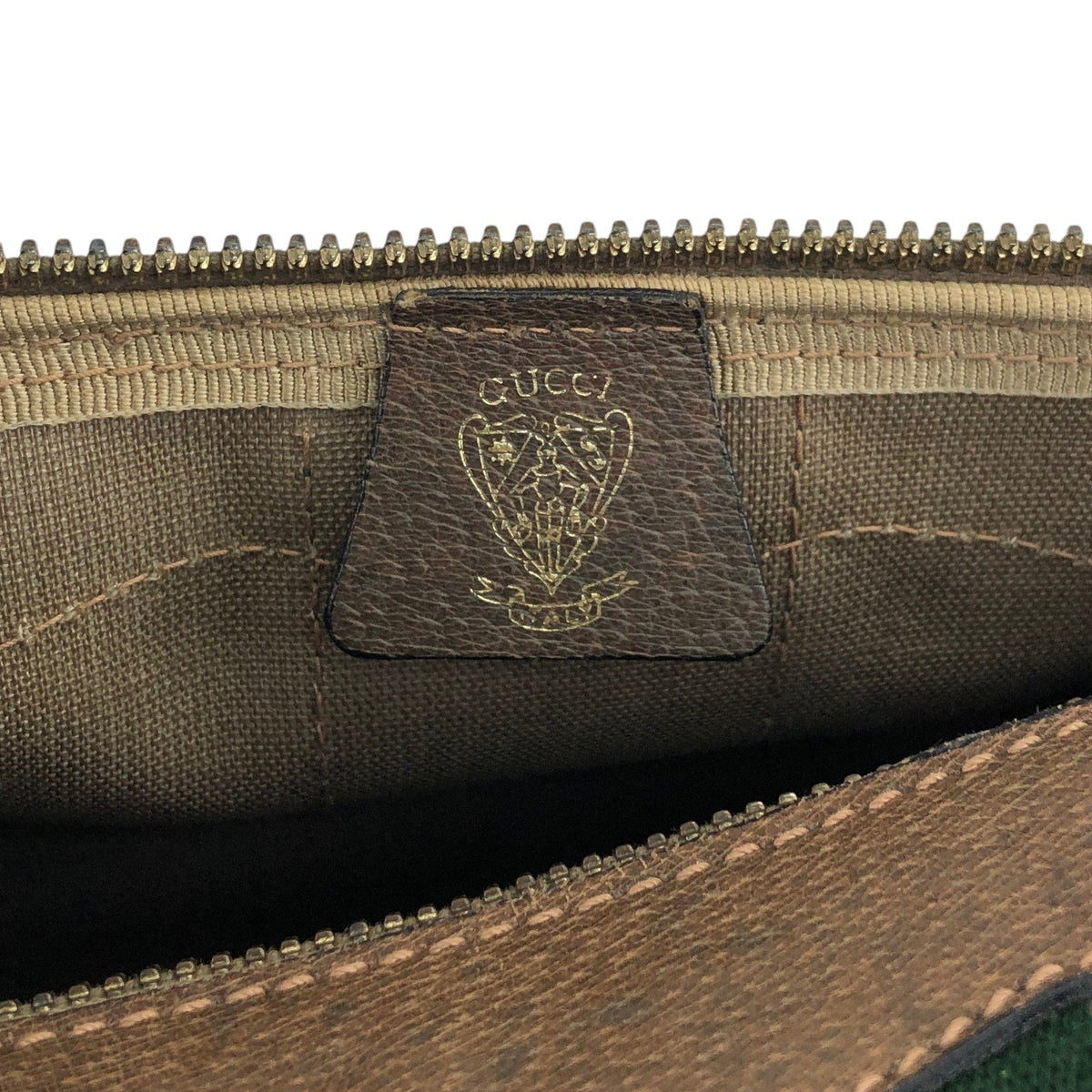 GUCCI Sherry Line Small Boston bag Handbag Brown Vintage wub827