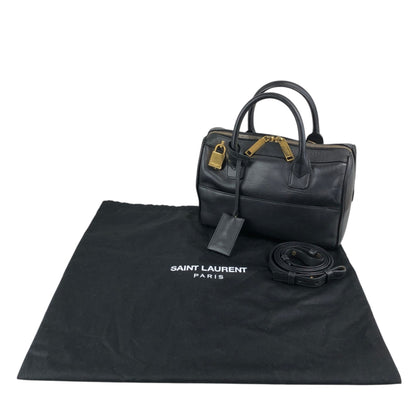 Yves Saint Laurent Two-way Handbag Shoulder bag Black Vintage 5fmarg