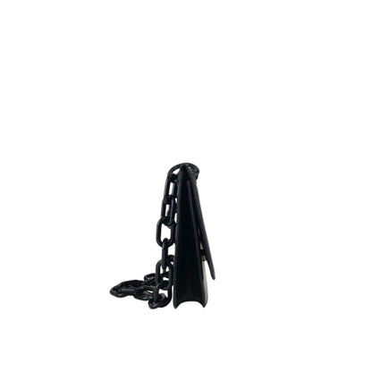 PRADA Logo Chain Shoulder bag Black Vintage vksien