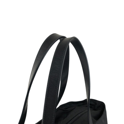 PRADA Tessuto Triangle Logo Totebag Black Vintage gy3es2