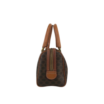 CELINE Macadam Two-way Handbag Shoulder bag Brown Vintage irexp5