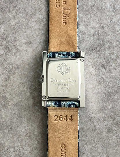 Christian Dior Trotter Quartz Watch Blue D78-109 Vintage j83yk7