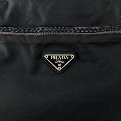 PRADA Tessuto Triangle Logo Shoulder bag Totebag Black Vintage sxxj7i