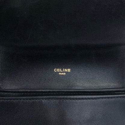 CELINE Triomphe Shoulder bag Black Vintage g3k6b3