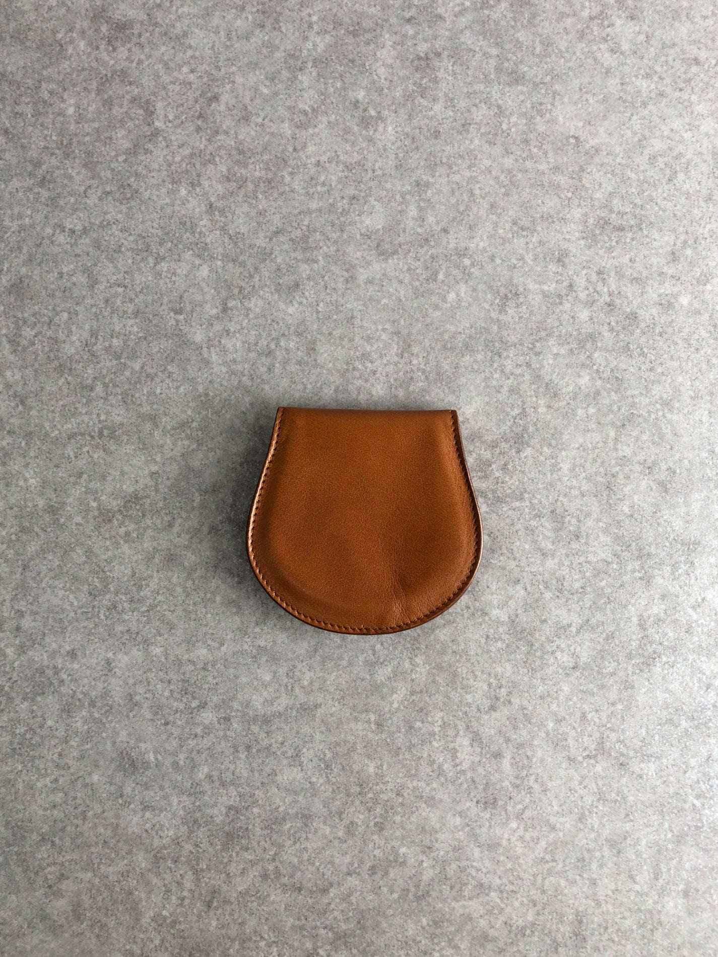 GUCCI Logo Embossed Coin Purse Brown Vintage 86ajph