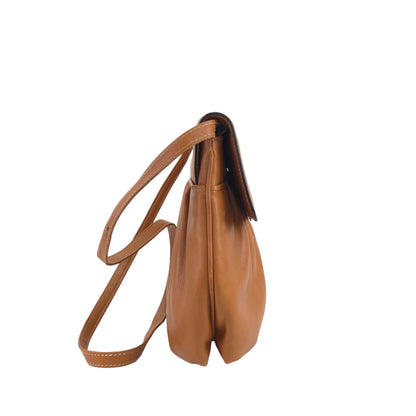 CELINE Horse Carriage Shoulder bag Camel Vintage 4kxrpe