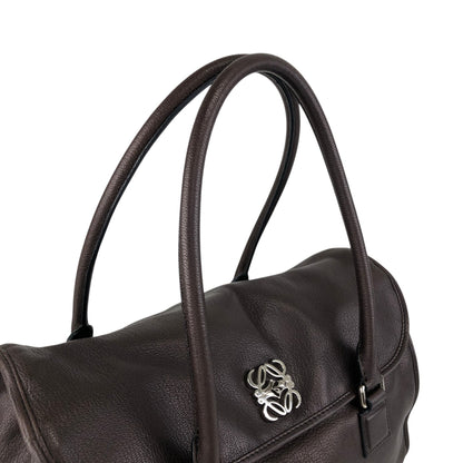 LOEWE Alamo Anagram Handbag Totebag Brown Vintage 6gpe63