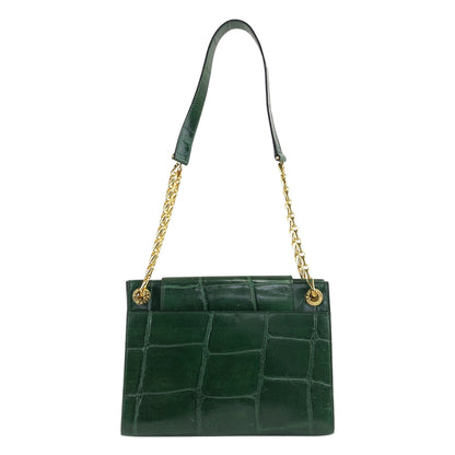 CELINE Chain Shoulder bag Green Vintage dwbc7x