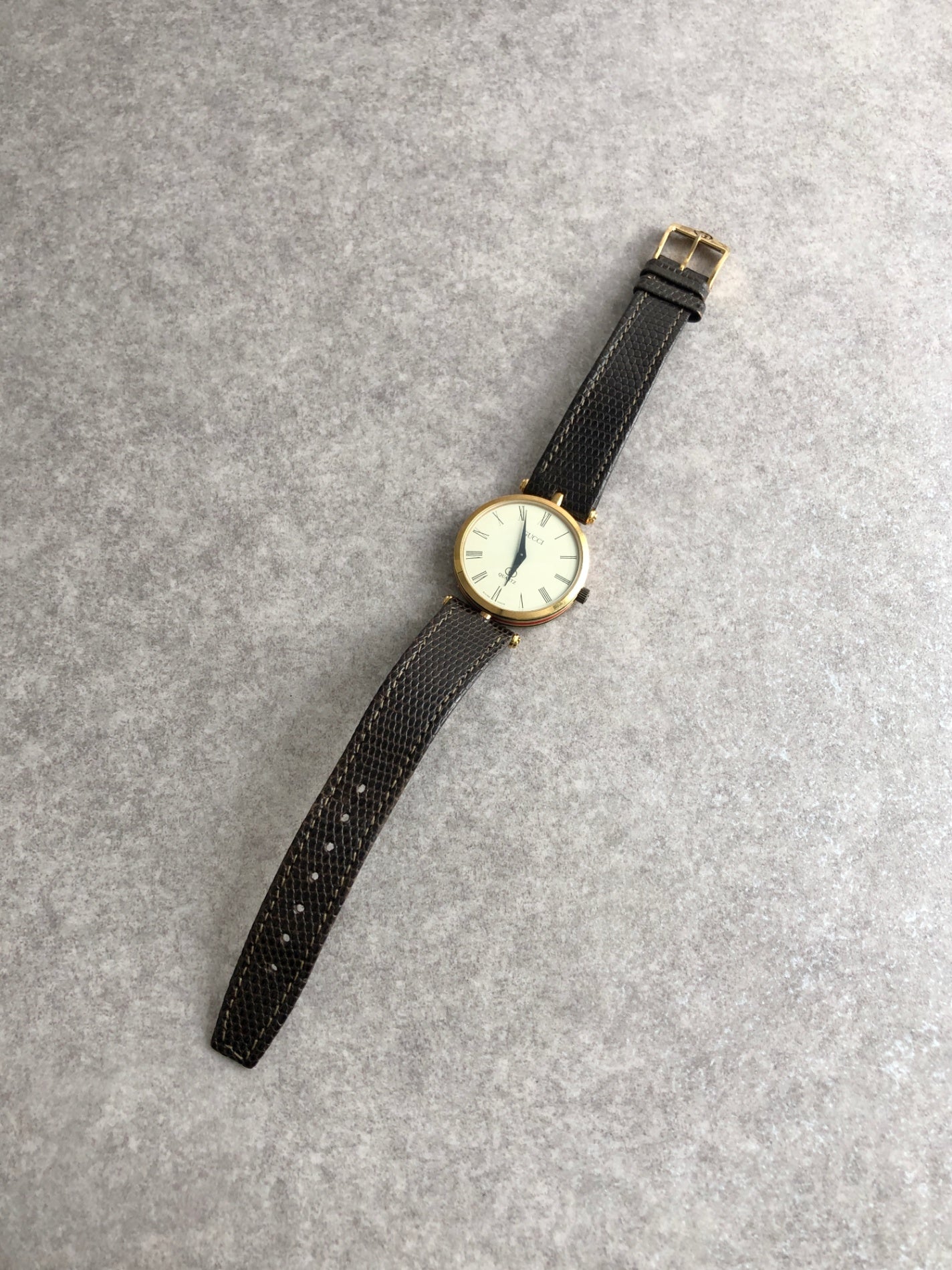 GUCCI Quartz Watch Brown Vintage k6esmt
