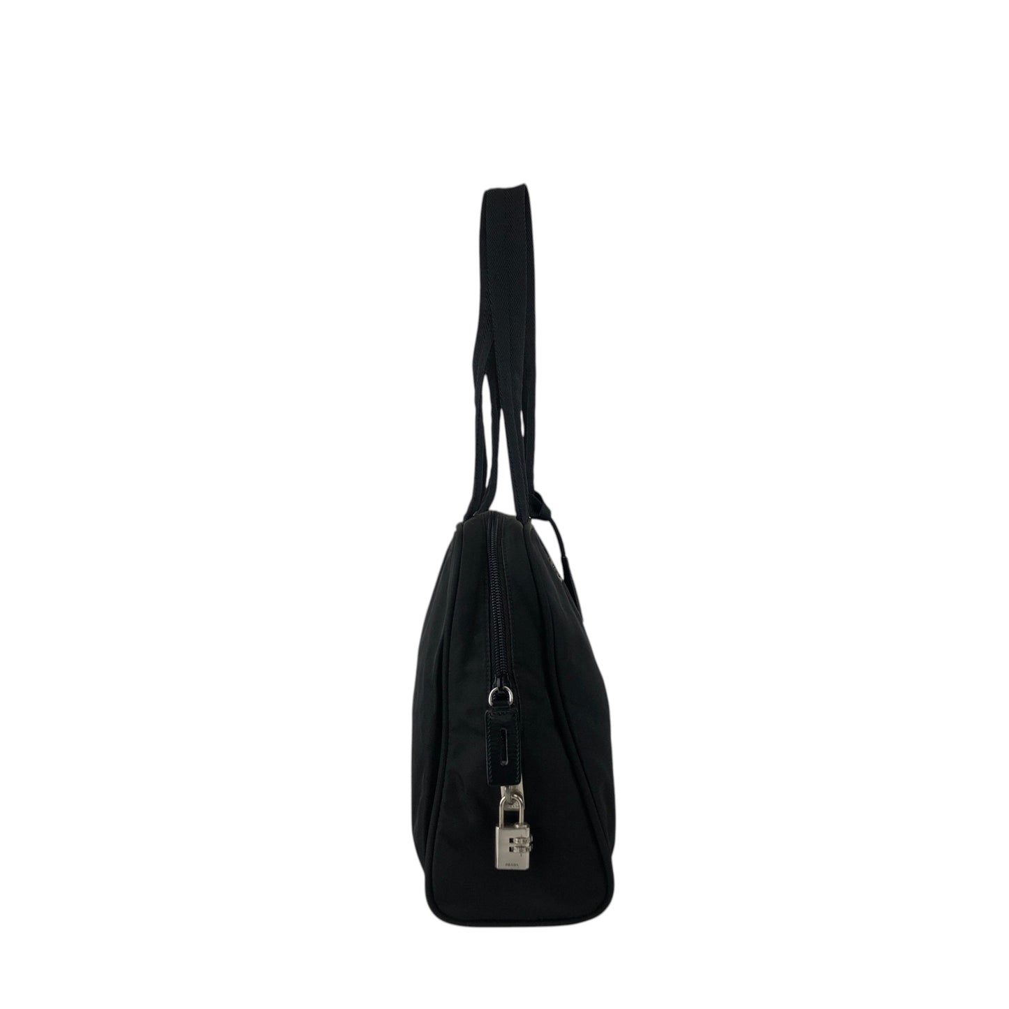 PRADA Tessuto Triangle Logo Totebag Black Vintage mcdeah