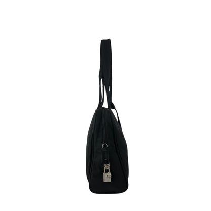 PRADA Tessuto Triangle Logo Totebag Black Vintage mcdeah