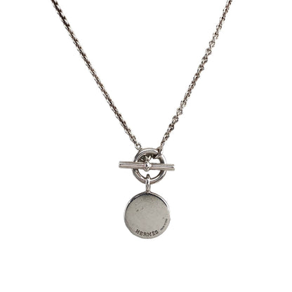 HERMES Serie Necklace Silver Vintage ewrgs4