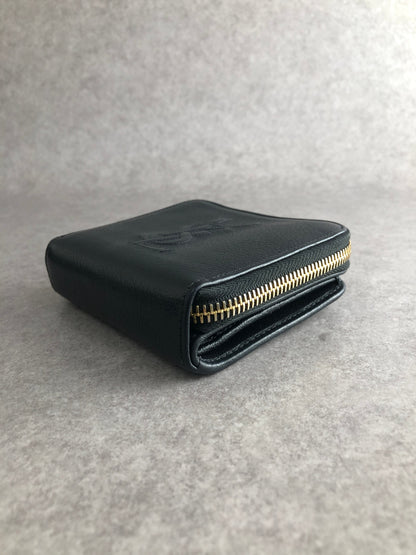 Yves Saint Laurent YSL Logo Folded Wallet Black Vintage xjddhr