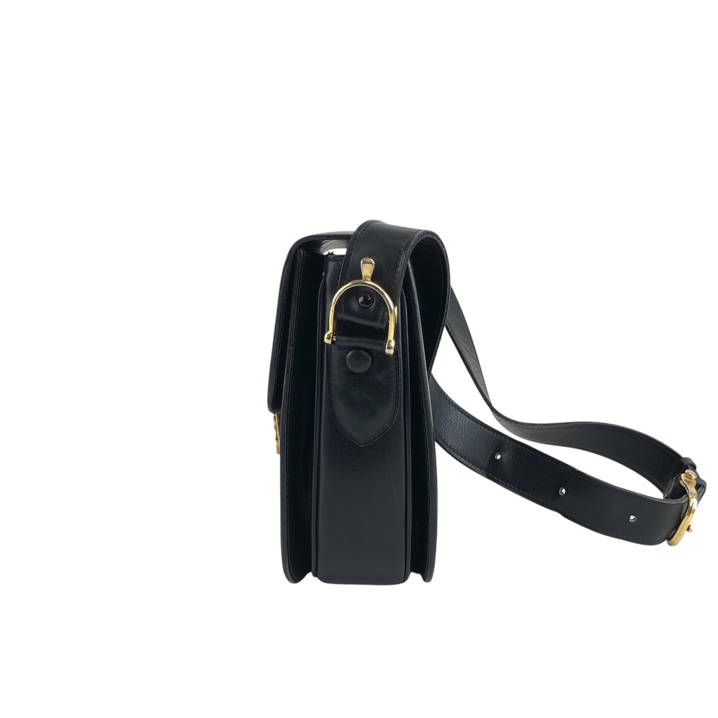 CELINE Horse Carriage Shoulder bag Black Vintage rx5dkd