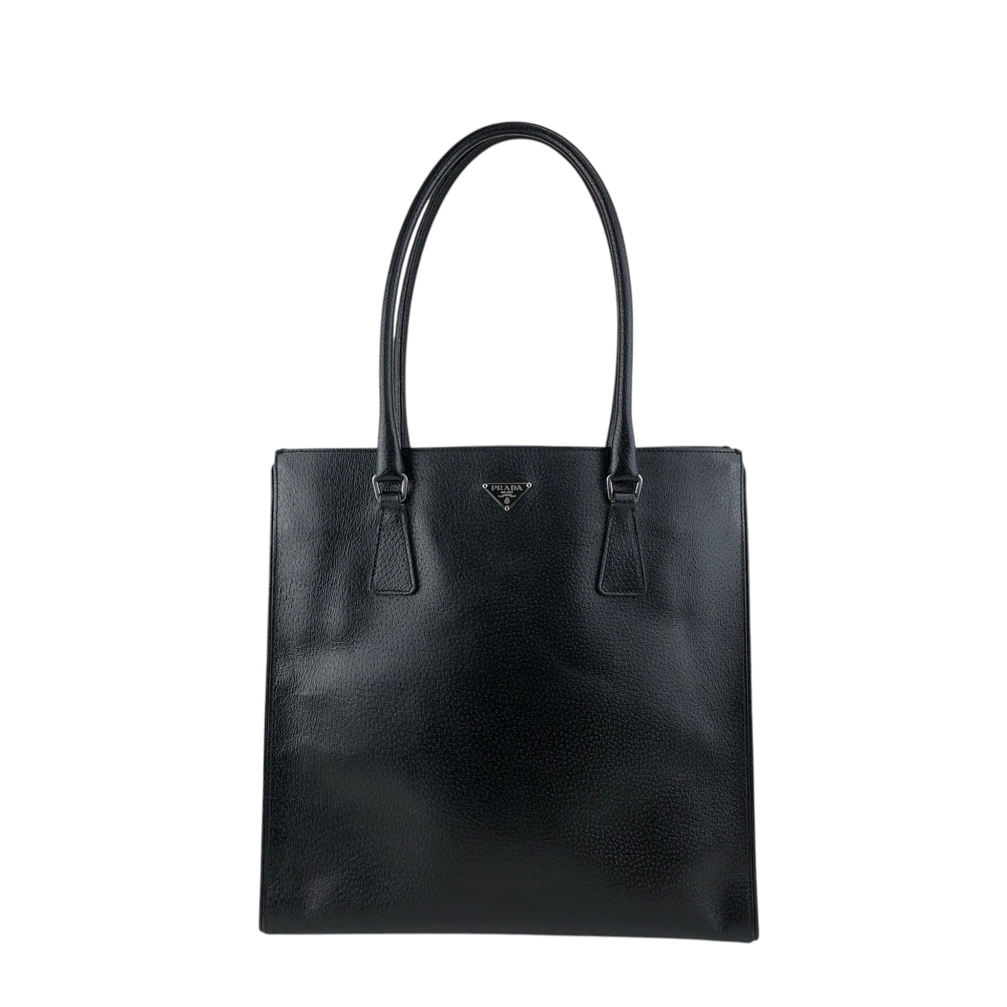 PRADA Triangle Logo Totebag Black Vintage gmc6dm – VintageShop solo