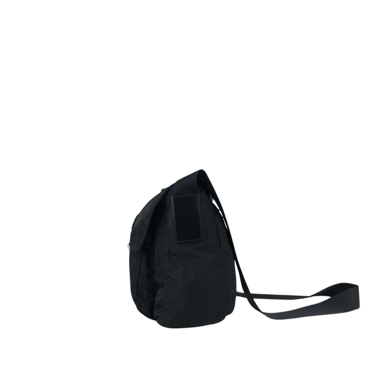 PRADA Tessuto Triangle Logo Shoulder bag Black Vintage p4wsch