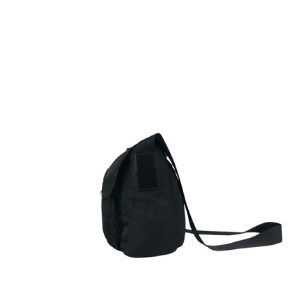 PRADA Tessuto Triangle Logo Shoulder bag Black Vintage p4wsch