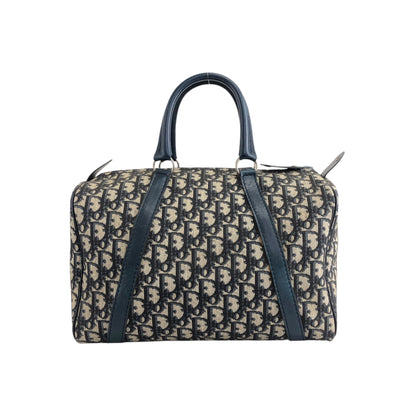 Christian Dior Trotter Handbag Boston bag Navy Vintage fw6xn6