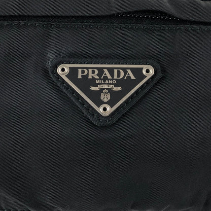 PRADA Tessuto Triangle Logo Sling bag Black Vintage fgihvu