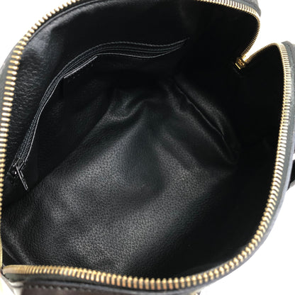 CELINE Macadam Two-way Handbag Shoulder bag Black Vintage ufhk7t