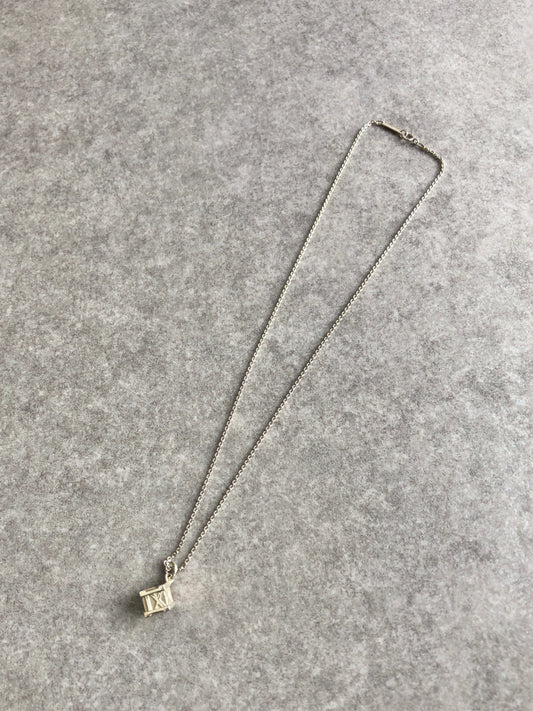 Tiffany & Co. Cube Motif Necklace Silver Vintage gt8wh5