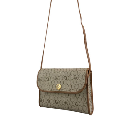 Christian Dior Honeycomb Pattern Logo Shoulder bag Beige Vintage zjd4wh