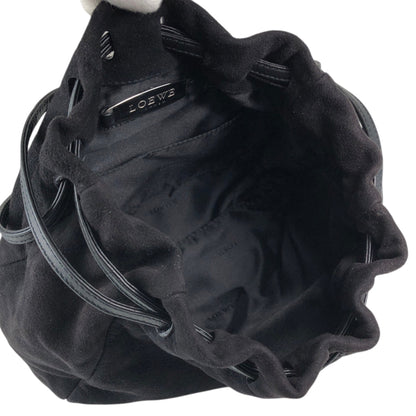 LOEWE Anagram Drawstring Small Handbag Black Vintage ysb4mf