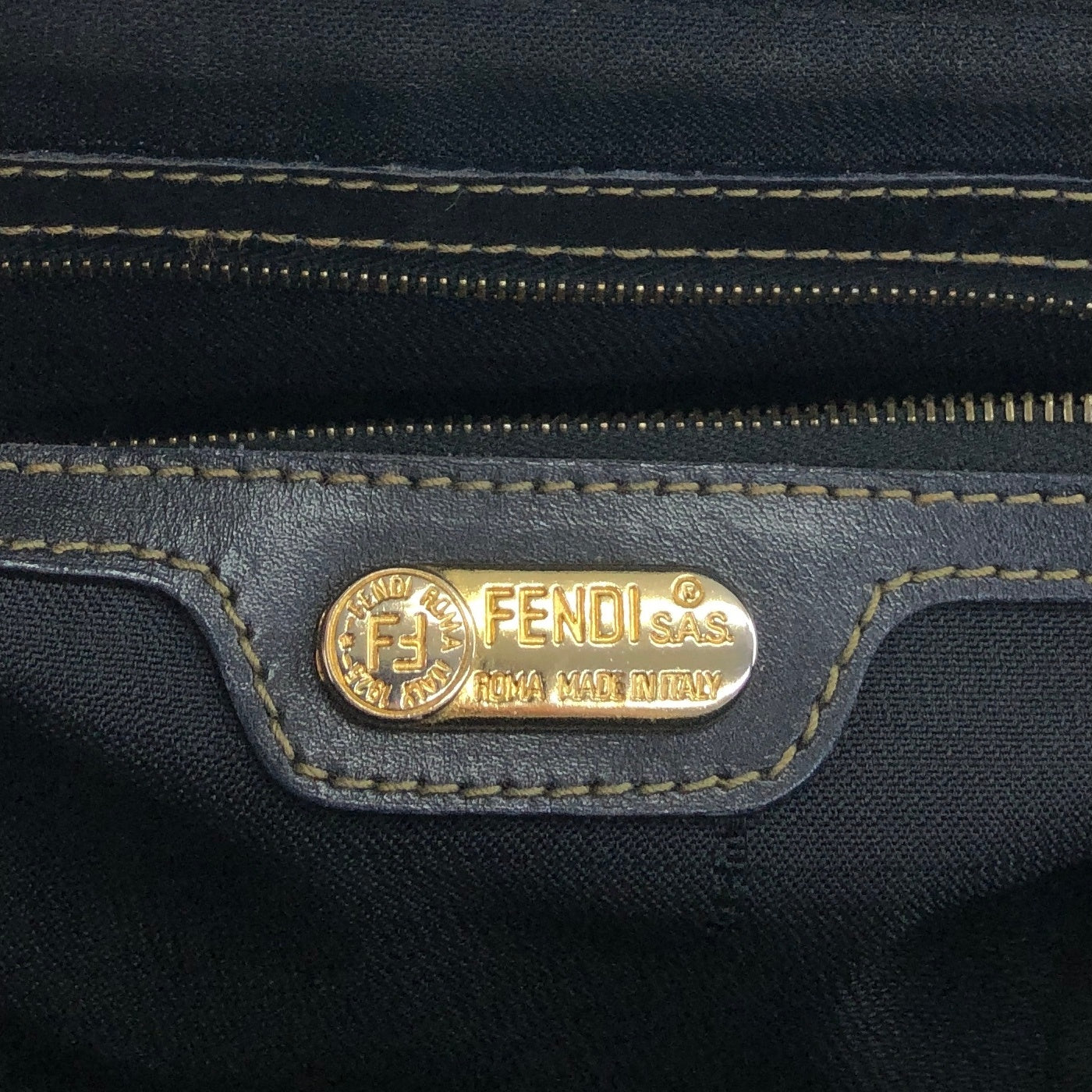 FENDI Pecan Two-way Small Boston bag Shoulder bag Black Vintage ujwz5t