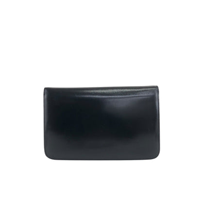 CELINE Blason Emblem Motif Chain Shoulder bag Black Vintage 2bfdfw