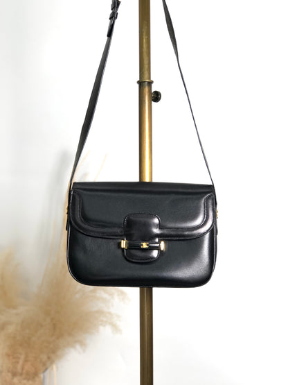 CELINE Blason Shoulder bag Black Vintage ikbdre