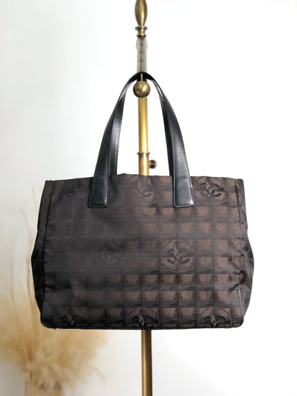 CHANEL New Travel Line Totebag Brown Vintage fxv5jr