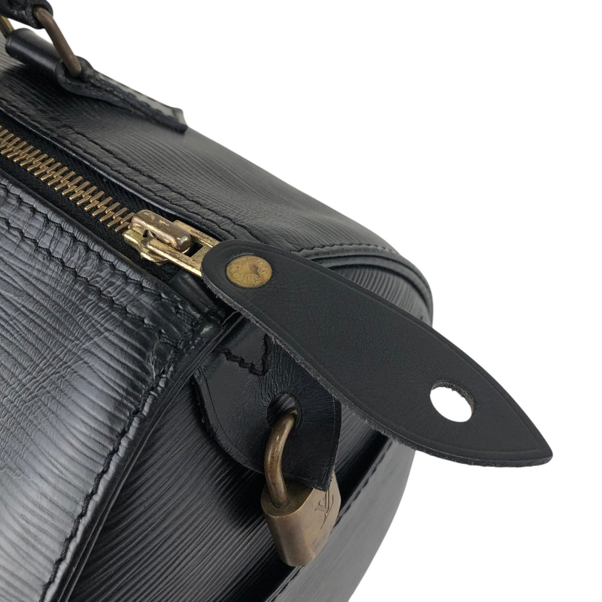 LOUIS VUITTON Epi Handbag Boston bag Black Vintage bria3m