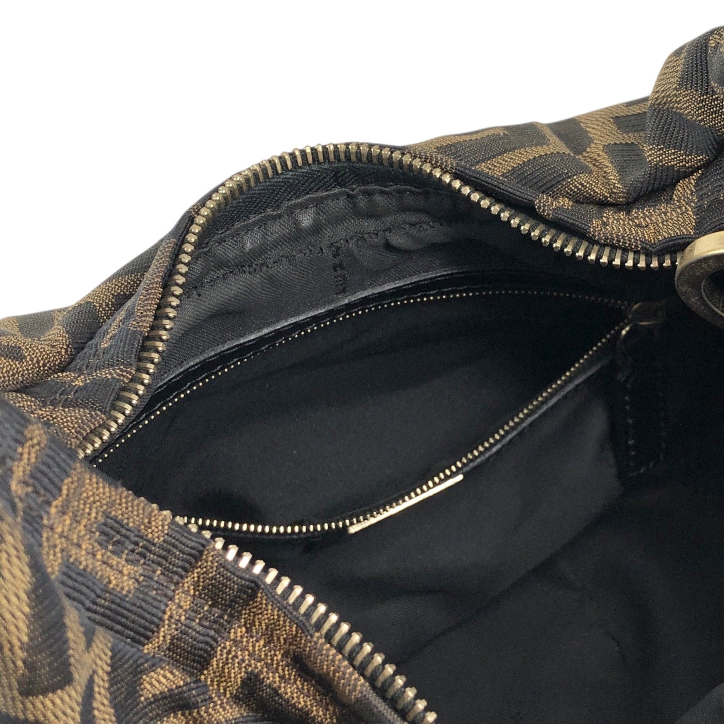 FENDI Zucca Shoulder bag Hobobag Brown Vintage rtpgp3