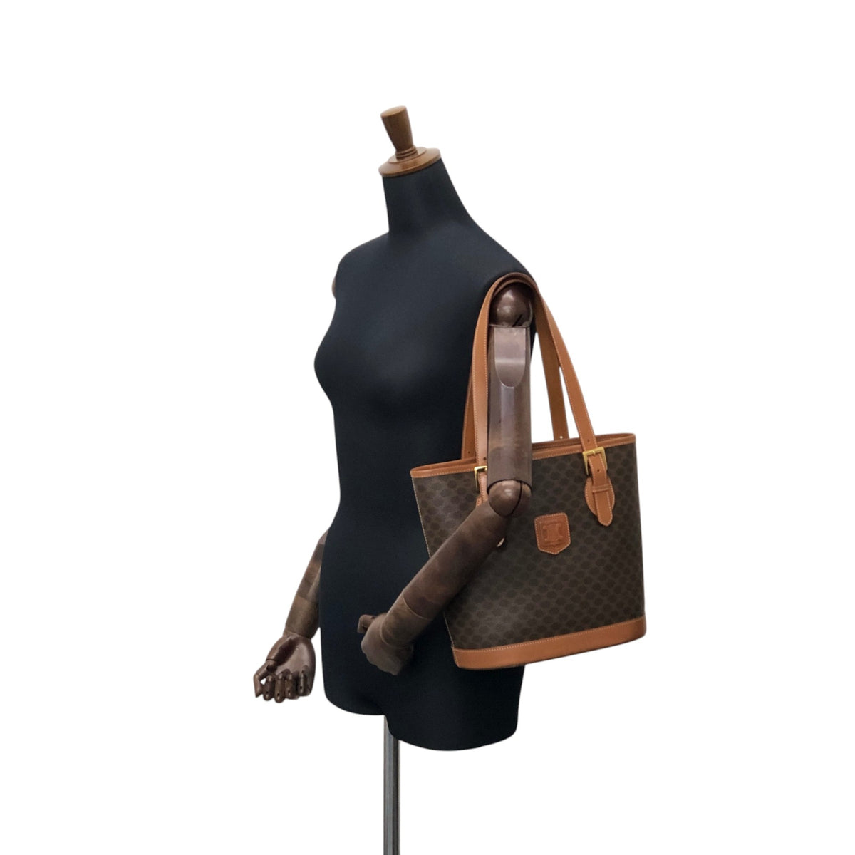 CELINE Macadam Blason Totebag Brown Vintage 4gjmmr