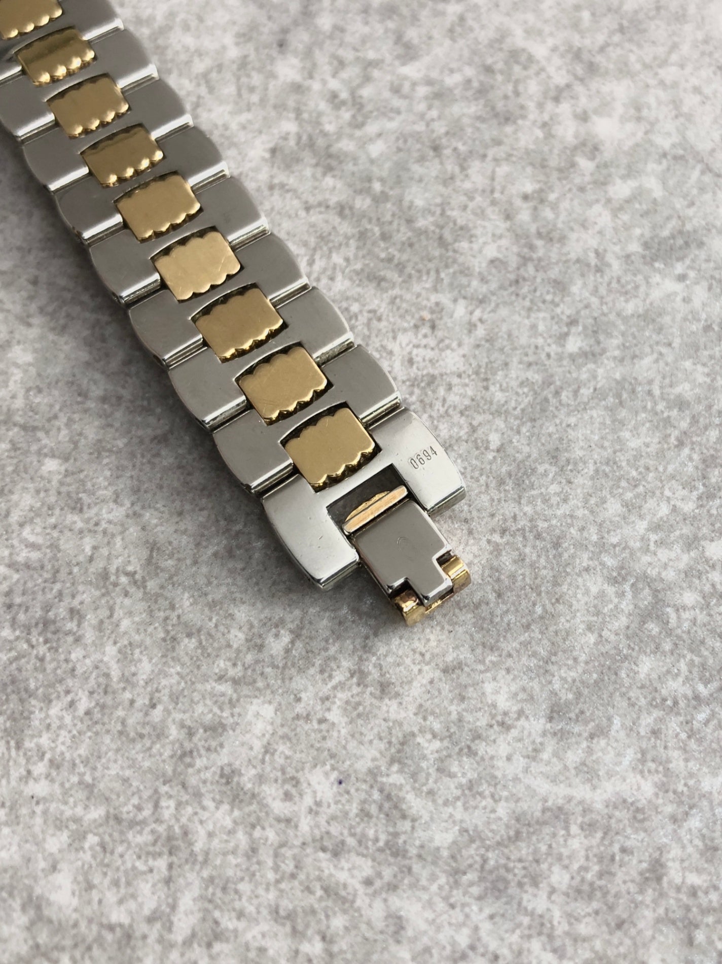 Christian Dior Octagon Quartz Watch Silver×Gold D48-203 Vintage hvmzg2