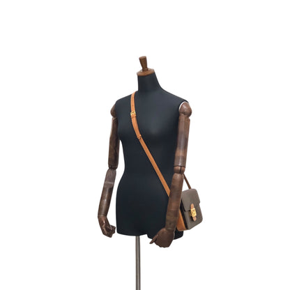 CELINE Macadam Horse Carriage Shoulder bag Brown Vintage dccdnx