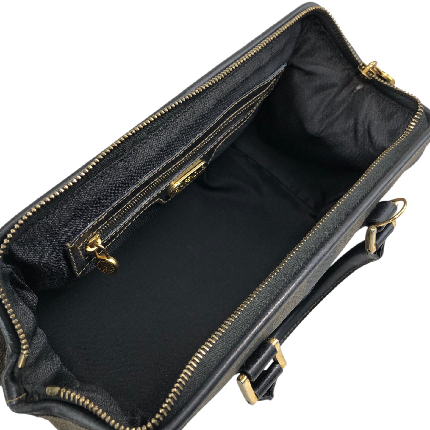 FENDI Pecan Two-way Small Boston bag Shoulder bag Black Vintage ujwz5t