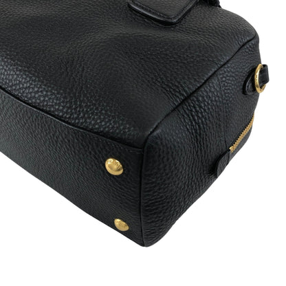 PRADA Logo Two-way Handbag Shoulder bag Black Vintage ws8uyb