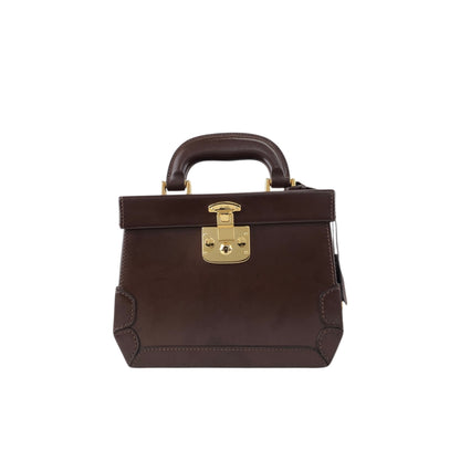 GUCCI Handbag Vanity bag Brown Vintage kj32bu
