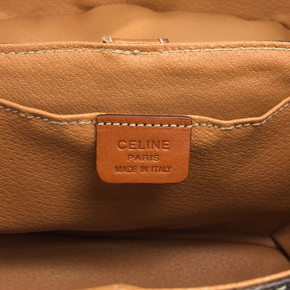 CELINE Macadam Triomphe Two-way Shoulder bag Vanity bag Brown Vintage tbvwcr