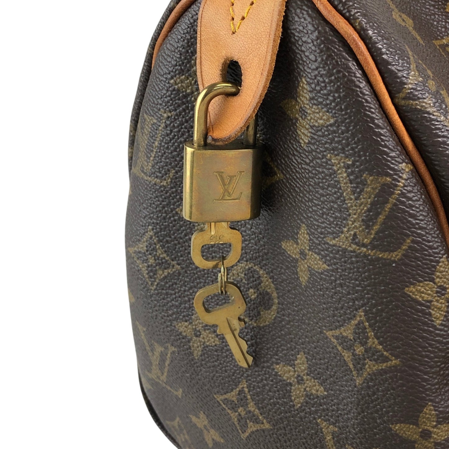 LOUIS VUITTON Monogram Small Boston bag Handbag Brown M41528 Vintage ddzcpj