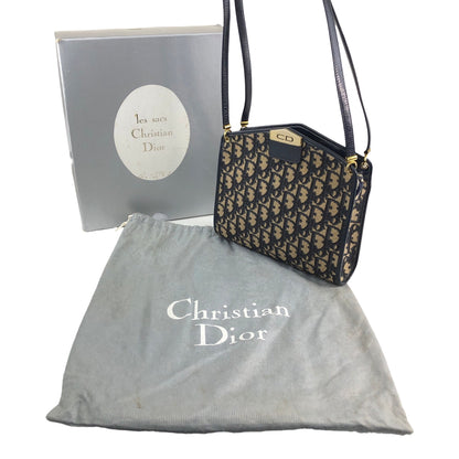 Christian Dior Trotter CD Logo Shoulder bag Navy Vintage 2vvpv4