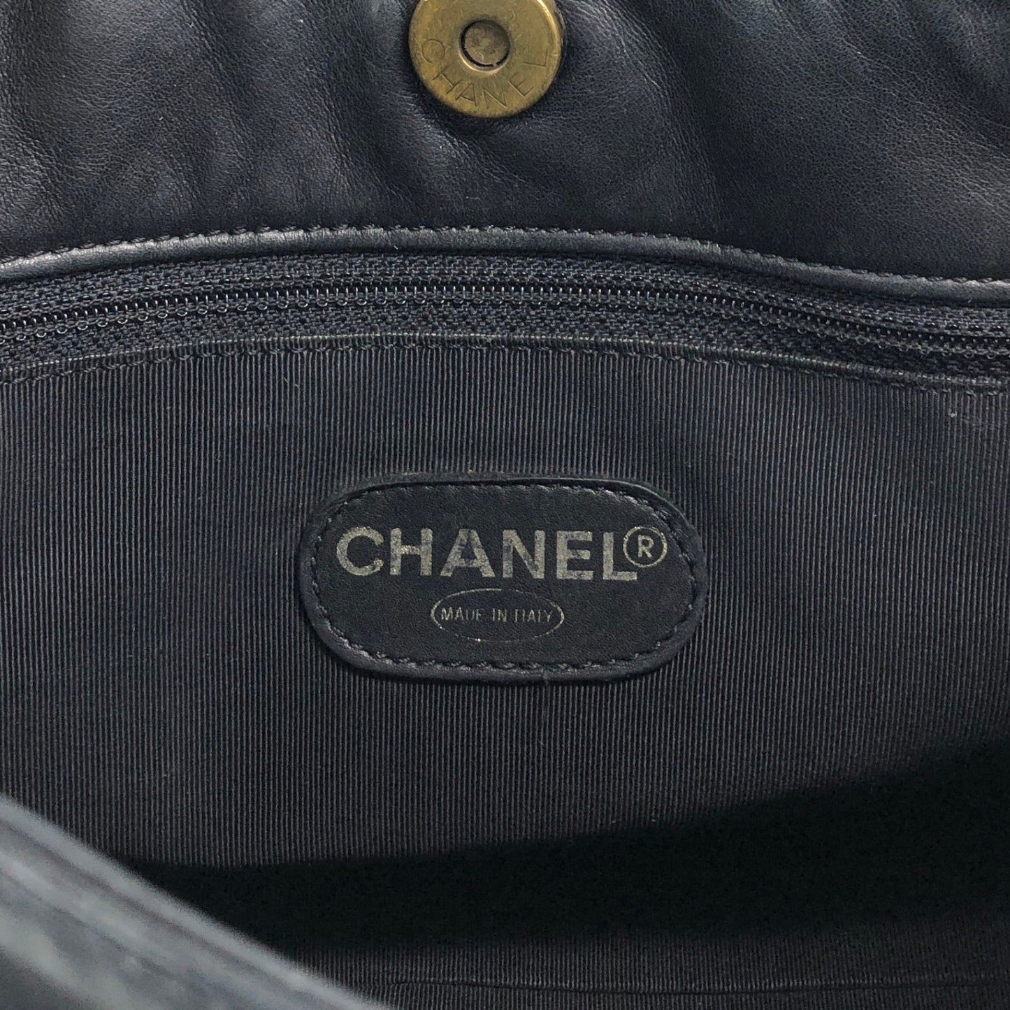 CHANEL Coco Mark Tassel Shoulder bag Black Vintage 5swwjx