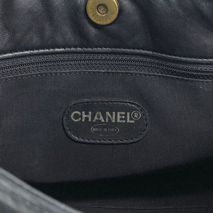 CHANEL Coco Mark Tassel Shoulder bag Black Vintage 5swwjx