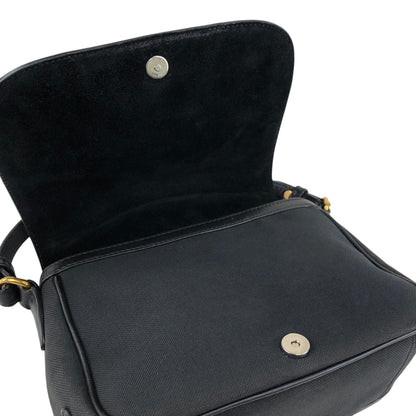 PRADA Logo Shoulder bag Black Vintage 4w22ct