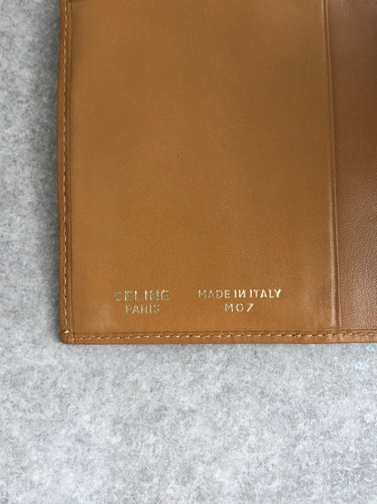 CELINE Macadam Triomphe Folded Wallet Brown Vintage bcju54