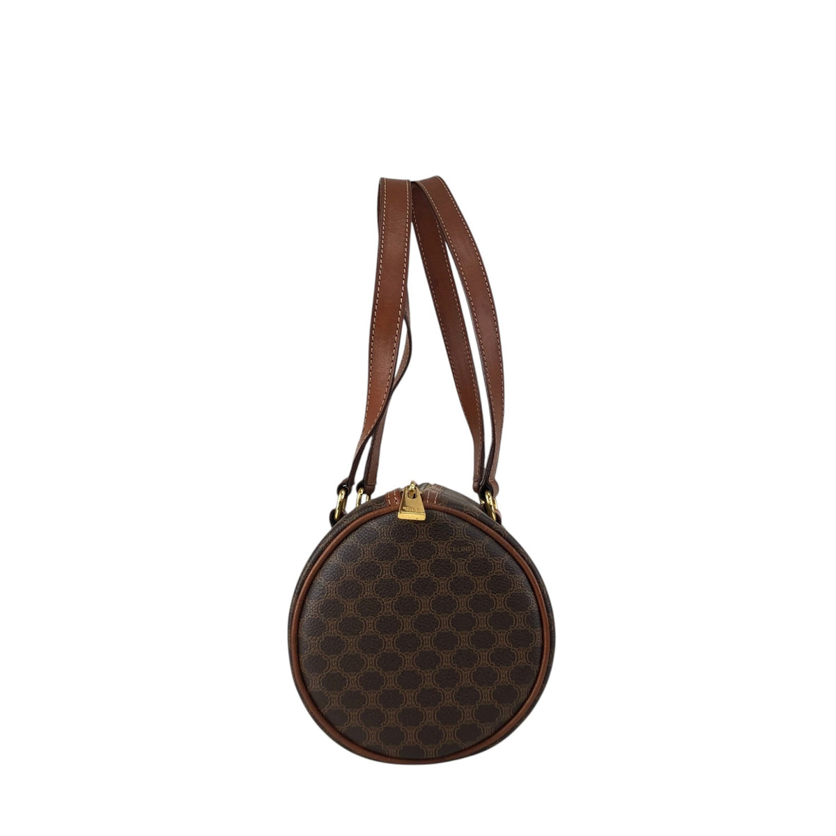 CELINE Macadam Blason Shoulder bag Brown Vintage us8d3n