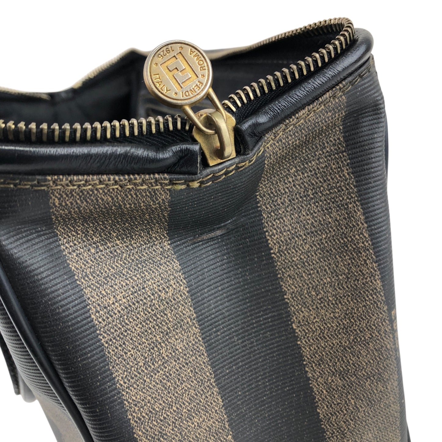 FENDI Pecan Two-way Small Boston bag Shoulder bag Brown×Black Vintage gyzceb